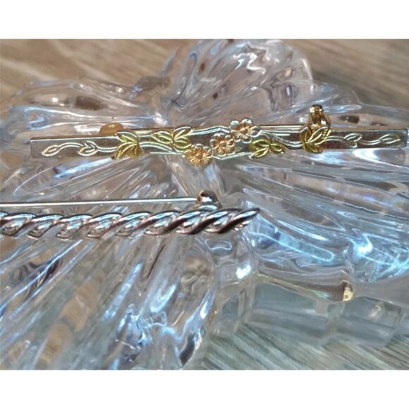 VINTAGE Bar Brooches Lot of 3 art deco style elegant statement. - Picture 2 of 4